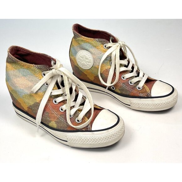 CONVERSE Chuck Taylor All Star Lux Missoni Hidden Wedge Hi-Top Womens US 5.5 EUC - Picture 2 of 7